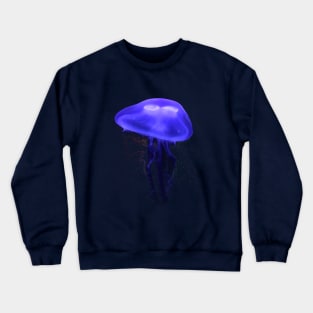 Blue Electric Jellyfish Crewneck Sweatshirt